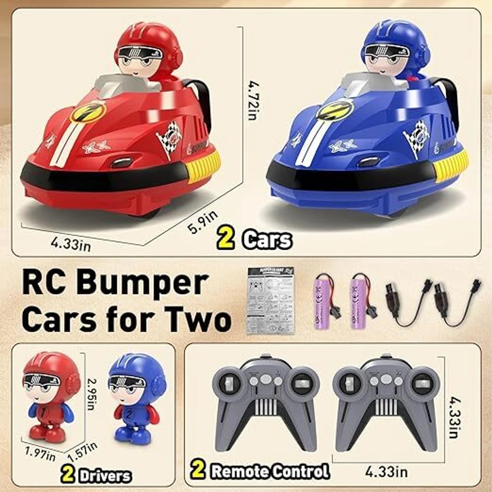 RC Bumper Car Toy Set for Kids