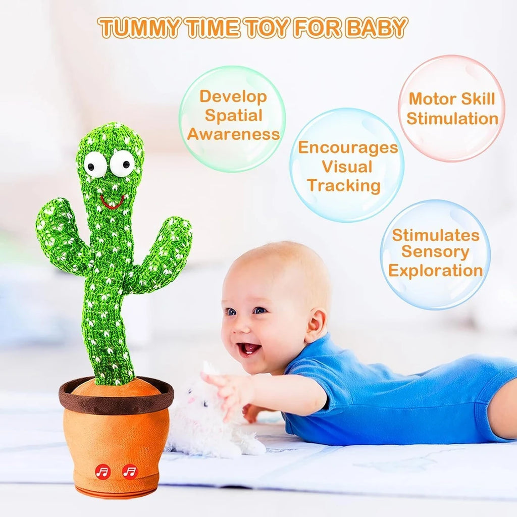 Talking Dancing Cactus Toy with Voice Repeat & Music