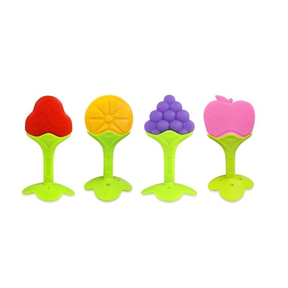 Silicone Fruit Shape Baby Teether Set (4 PCS)